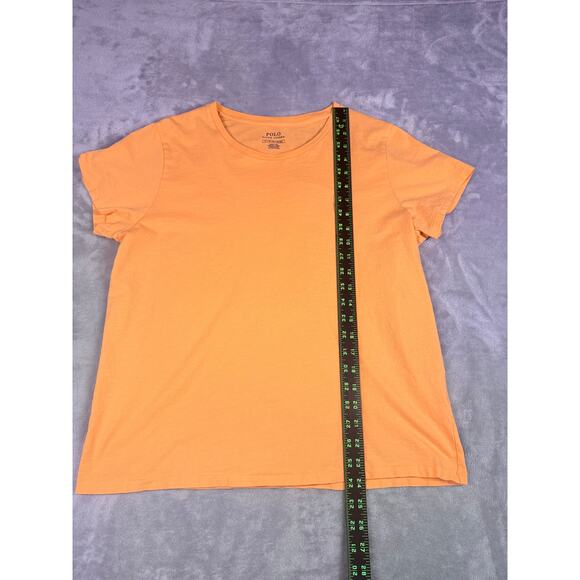 Polo Ralph Lauren Short Sleeve Shirt XL Crew Neck Creamsicle Cotton Polo Pony - Picture 5 of 7